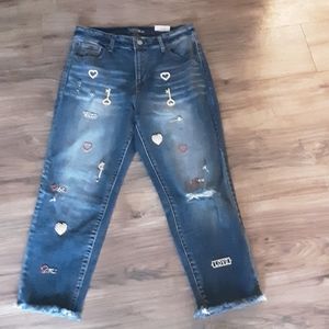 Time And Tru relaxed fit embellished jeans